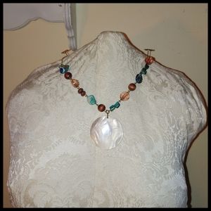 Mother of Pearl Statement Necklace